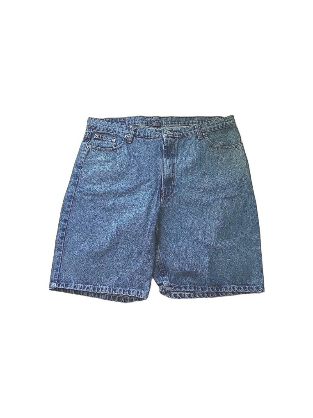 Men's‎ Denim Shorts Size 40 100% Cotton Flat Front 5 Pocket Medium Wash